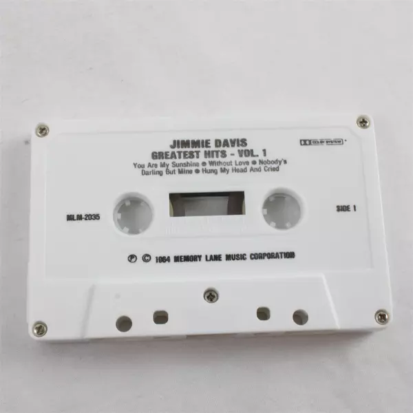 Jimmie Davis Greatest Hits Vol. 1 Classic Country Gospel Music Cassette Tape