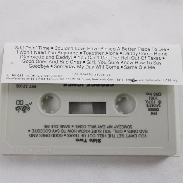 George Jones Still The Same Ole Me Country Cassette Tape 