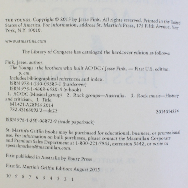 The Youngs: the Brothers Who Built AC/DC by Jesse Fink 2015 Updated Paperback
