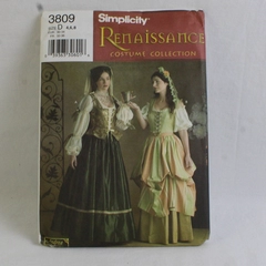 Simplicity Andrea Schewe 3809 Renaissance Costume Collection Womens D (4, 6, 8)