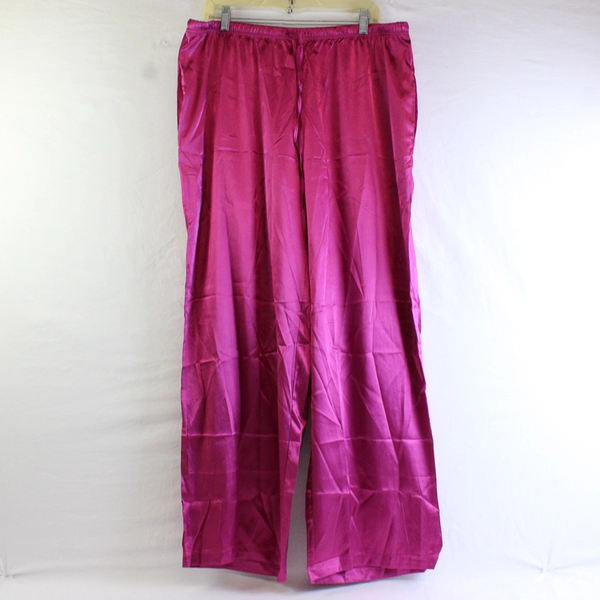 NWT Ekouaer Women's XXL 2 Piece Pink Satin Sleep Set Tank and Pants