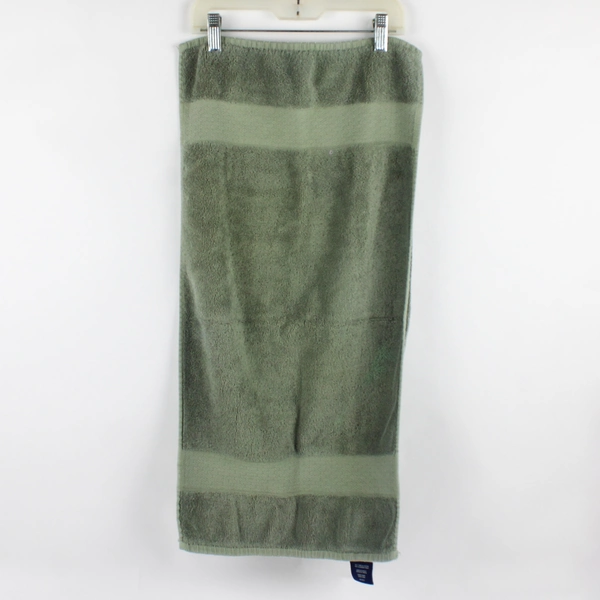 Lot 3 Chaps Home 2 Bath Towels (Green/Yellow) & 1 Green Hand Towel