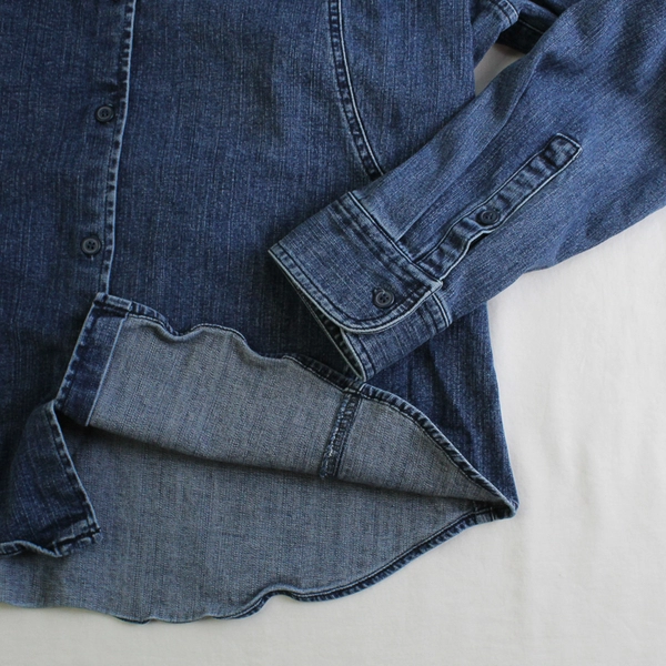 Liz Claiborne Women's L Dark Denim Jean Jacket Lightweight w/ Cinched Waist