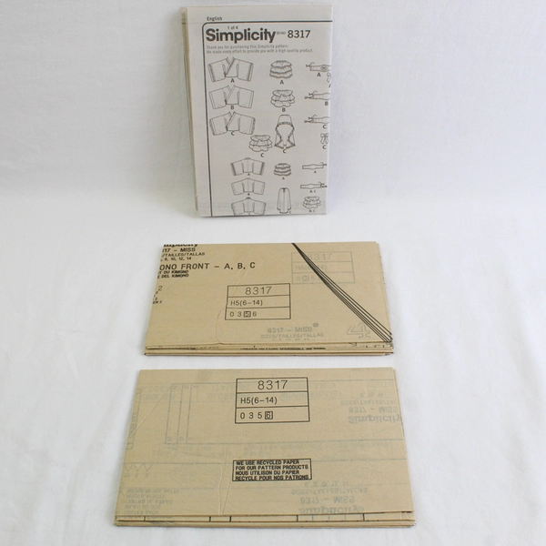 Simplicity Andrea Schewe 8317 Asian/Japanese Inspired Costumes Women's H5 (6-14)