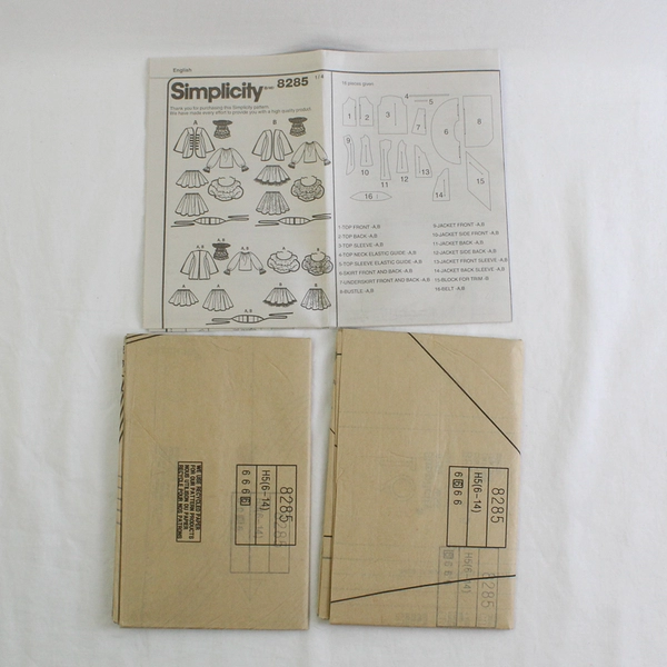 Simplicity LoriAnn Costume Designs 8285 Lolita Style Dresses Womens Sz H5 (6-14)