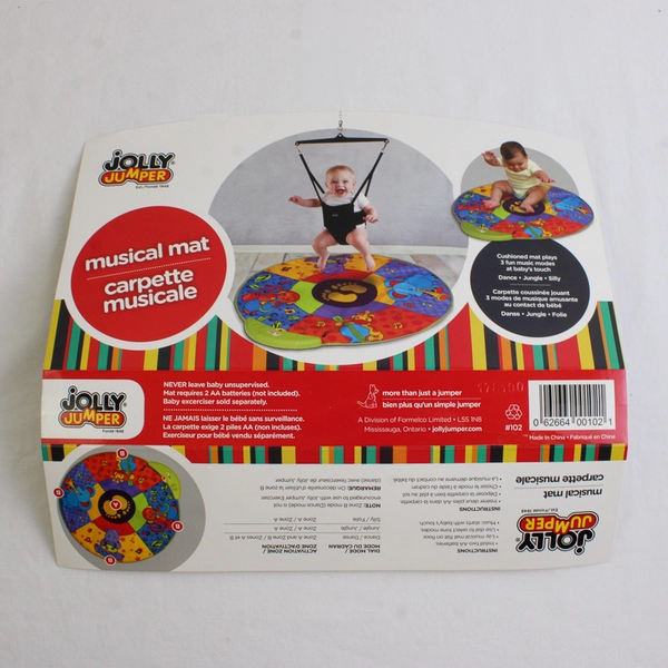 Jolly Jumper Musical Mat in Bag, with Three Fun Music Modes Upon Touch