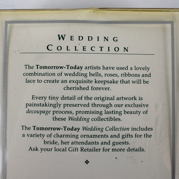 Lot of 4 Wedding Heart Ornament in Plastic Box Tomorrow-Today Artists, 4"x5.10"