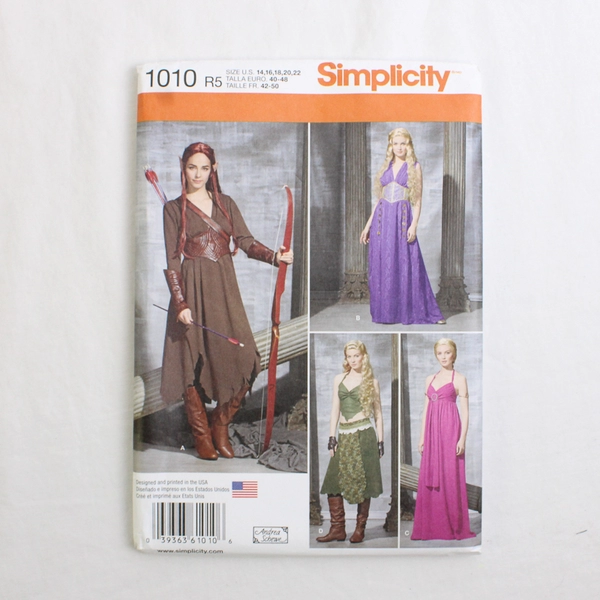 Simplicity Andrea Schewe 1010 Elven Princess Costumes Womens R5 (14,16,18,20,22)