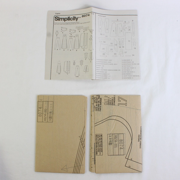 Simplicity Andrea Schewe 8074 Princess/Warrior Costumes Women's Size R5 (14-22)