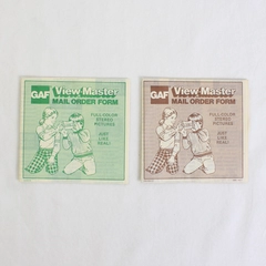 Lot Of 2 Vintage GAF View Master Stereo Pictures Mail Order Forms 1970s