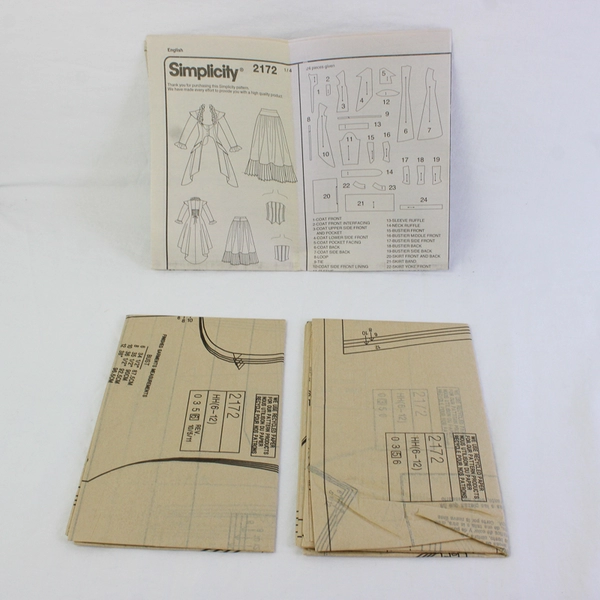 Simplicity Theresa LaQuey 2172 Steam Punk Costumes Womens Size HH (6, 8, 10, 12)