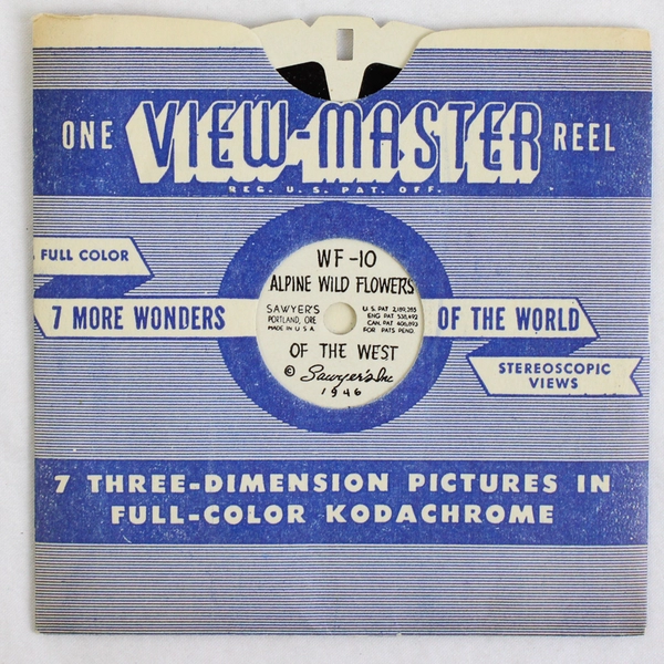 Vintage 1946 Sawyer's View Master WF10 Alpine Wild Flowers Western USA