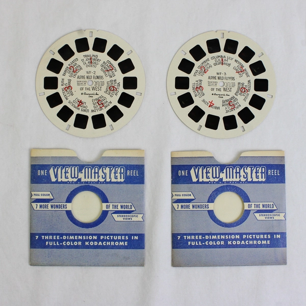 Lot Of 2 1946 Sawyer's View Master WF2 WF3 Alpine Wild Flowers Western USA Reels