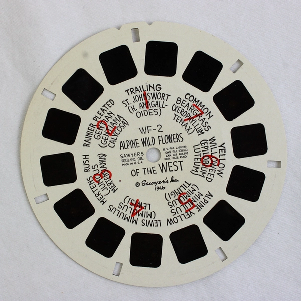 Lot Of 2 1946 Sawyer's View Master WF2 WF3 Alpine Wild Flowers Western USA Reels