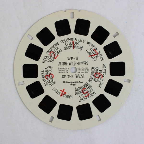 Lot Of 2 1946 Sawyer's View Master WF2 WF3 Alpine Wild Flowers Western USA Reels