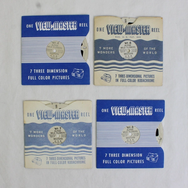 Lot Of 4 View Master WF4 WF6 WF7 WF8 Alpine Wild Flowers Western USA Reels