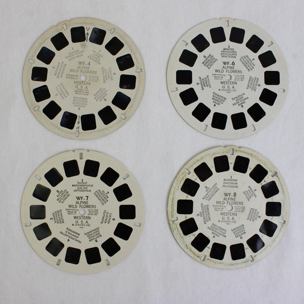 Lot Of 4 View Master WF4 WF6 WF7 WF8 Alpine Wild Flowers Western USA Reels