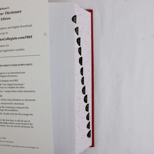 Merriam-Webster's Collegiate Dictionary 11th Edition 2012 Hardcover Thumb Index
