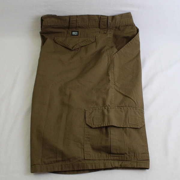 Key Men's 40 Brown Workwear Carpenter Shorts with Cargo Pockets