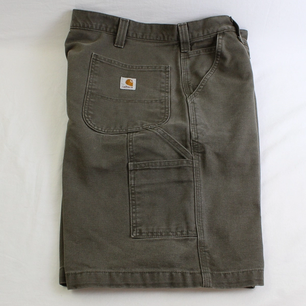 Carhartt Shorts Men's 38 Brown Canvas Work Carpenter with Utility Pockets