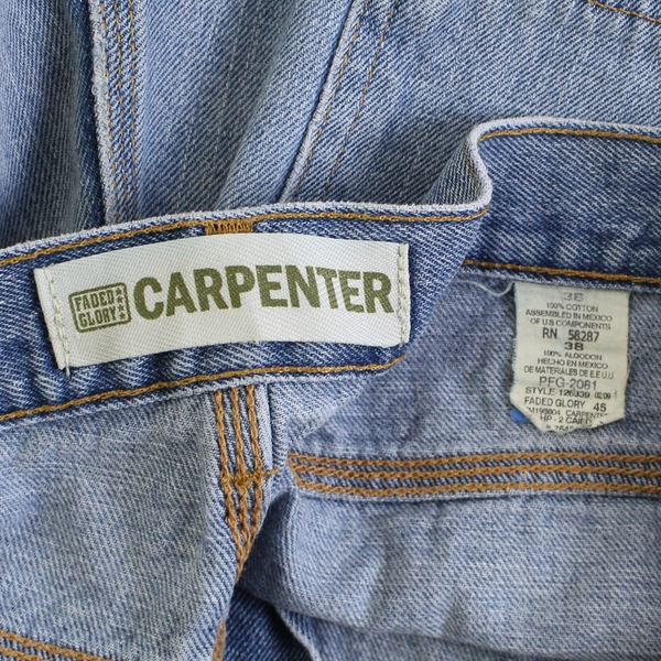 Faded Glory Men's 38 (40") Blue Medium Wash Denim Carpenter Shorts