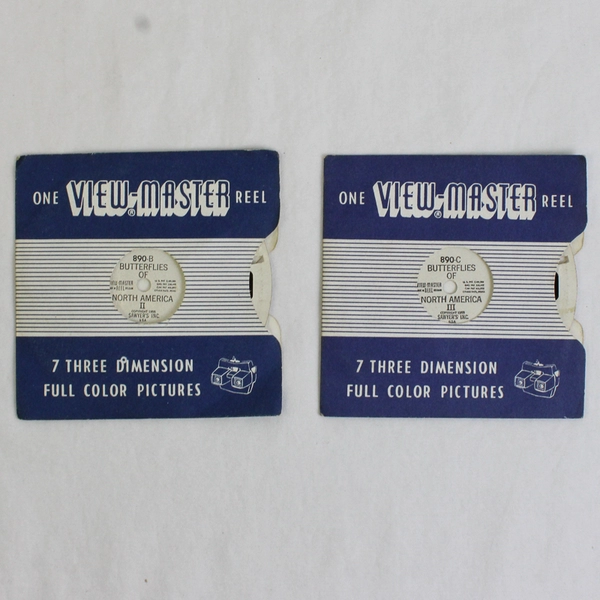 Lot of 2 Sawyer's View Master 890B 890C Butterflies of North America I III Reels