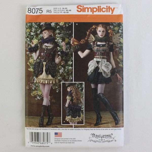 Simplicity Arkivestry 8075 Steam Punk Dress Costumes Women's Sz R5 (14-22) 2016