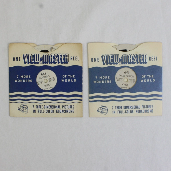 Lot Of 2 1946 Chile Santiago Lakes Region Sawyer's View Master Reels 641 643