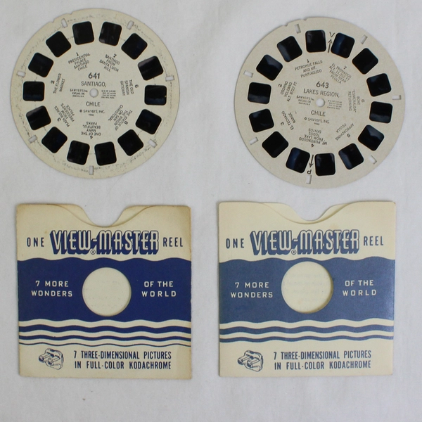Lot Of 2 1946 Chile Santiago Lakes Region Sawyer's View Master Reels 641 643