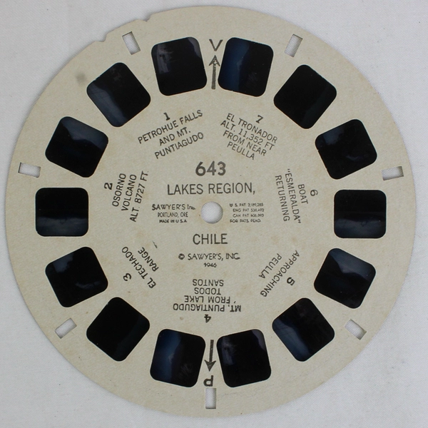 Lot Of 2 1946 Chile Santiago Lakes Region Sawyer's View Master Reels 641 643