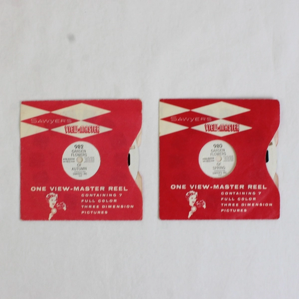 Lot Of 2 Garden Flowers Spring Autumn Sawyer's View-Master Reels 980 982