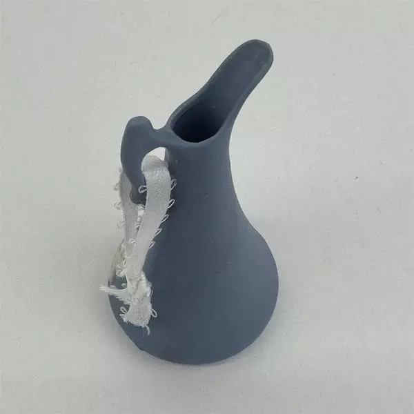 Miniature Blue Wedgewood Style Jasperware Bud Pitcher Vase