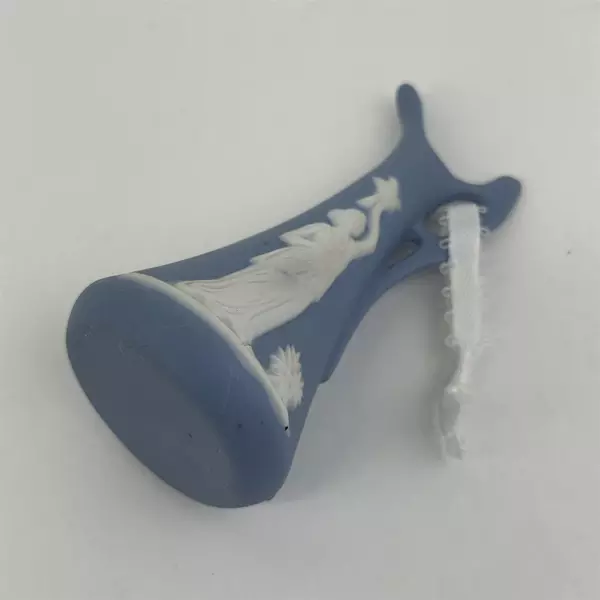 Miniature Blue Wedgewood Style Jasperware Bud Pitcher Vase