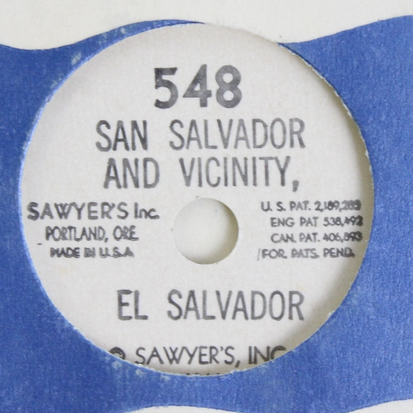 Vintage San Salvador and Vicinity El Salvador 1946 View-Master Reel 548