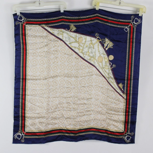 Women's Multicolor Chain Print Silk Scarf 34"