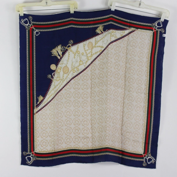 Women's Multicolor Chain Print Silk Scarf 34"