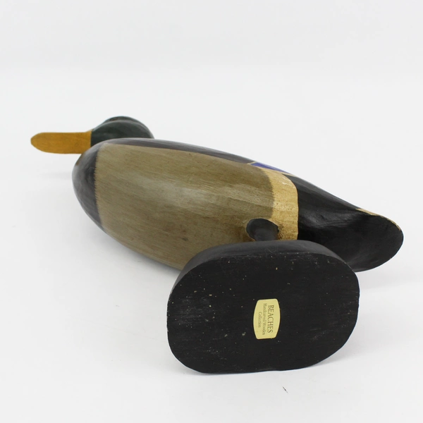 Beaches Hand Carved & Painted Wooden Mallard Duck Figurine 14 inch