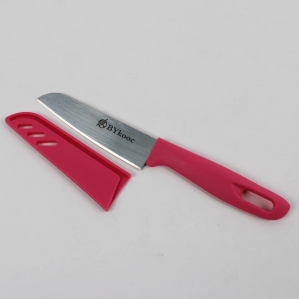 Lot of 4 Paring Knives Multi-Color Sheaths and Handles BYkooc