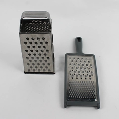 Lot 2 Bromwell Stainless Steel Food Graters/Shredders, 1 Flat Type & 1 Box Type