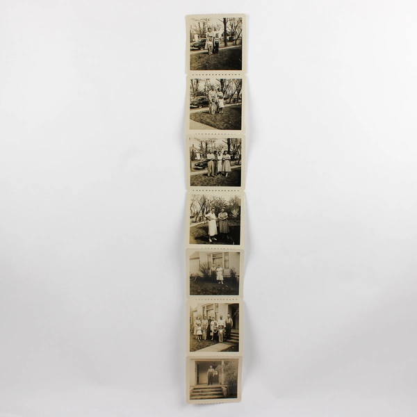 Lot of 7 Vintage 1950s Black and White Family Snapshot Photos