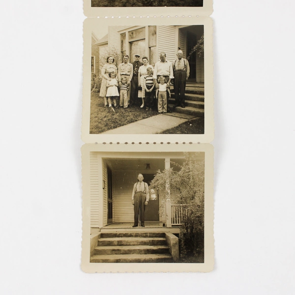 Lot of 7 Vintage 1950s Black and White Family Snapshot Photos