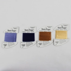 Lot of 4 Needlepoint Rayon Ribbon packs, 10 yds each, Assorted Colors 