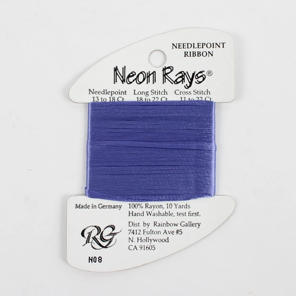 Lot of 4 Needlepoint Rayon Ribbon packs, 10 yds each, Assorted Colors 