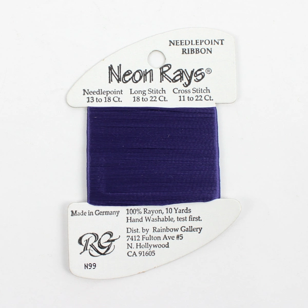 Lot of 4 Needlepoint Rayon Ribbon packs, 10 yds each, Assorted Colors 