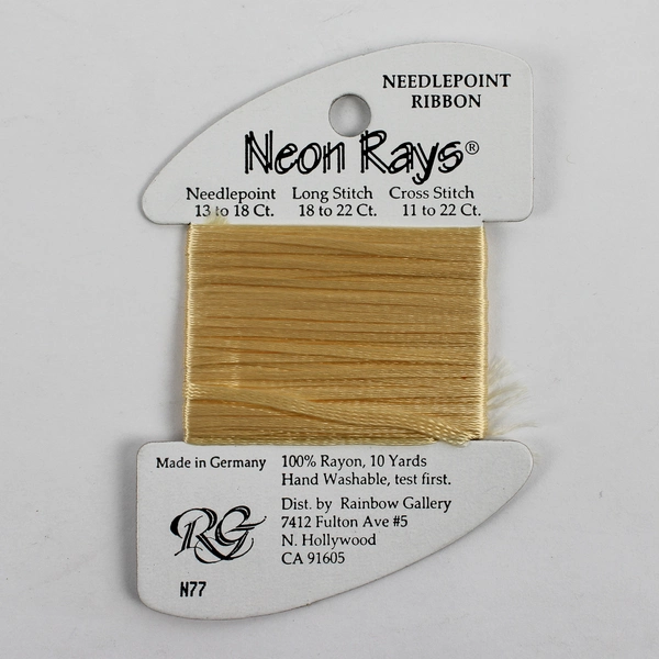 Lot of 4 Needlepoint Rayon Ribbon packs, 10 yds each, Assorted Colors 