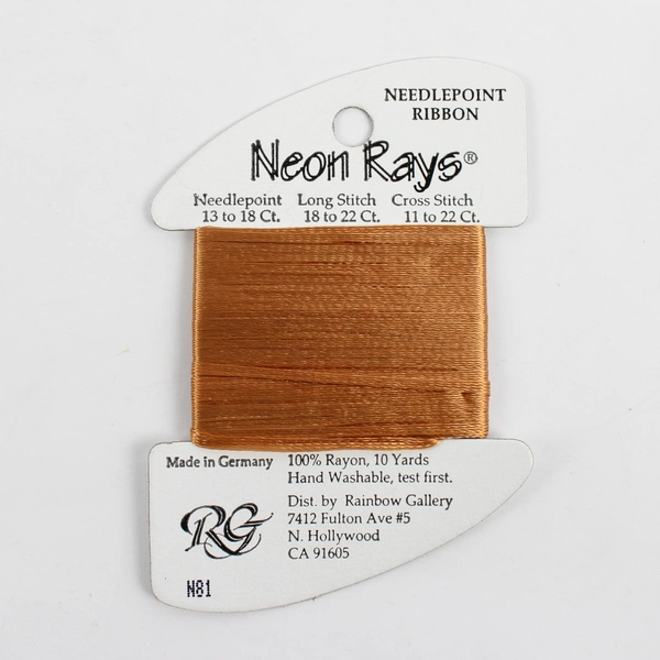 Lot of 4 Needlepoint Rayon Ribbon packs, 10 yds each, Assorted Colors 