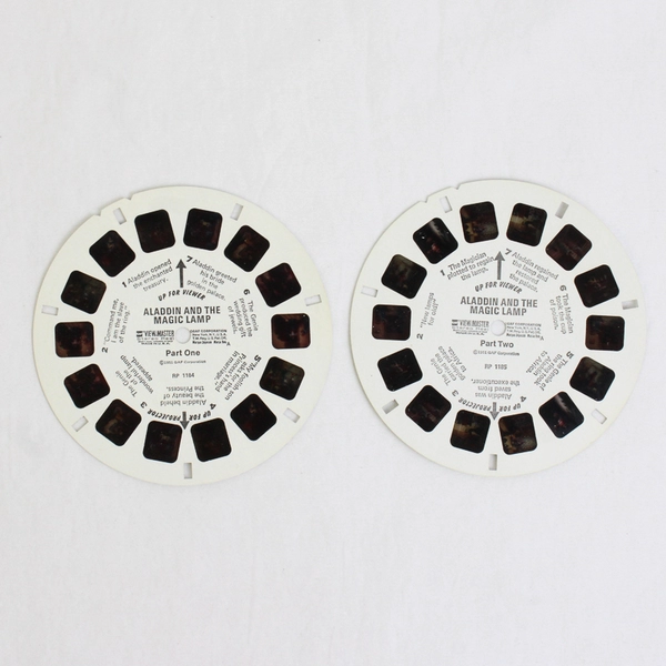 Set Of 2 Vintage Aladdin And The Magic Lamp View Master Reels RP 1184 RP 1185
