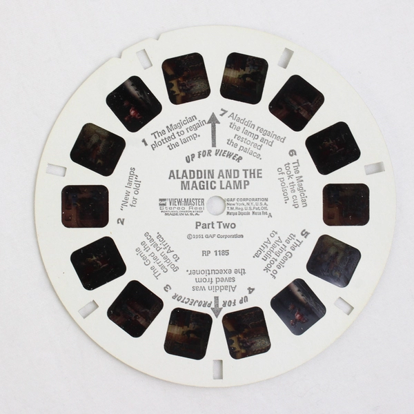 Set Of 2 Vintage Aladdin And The Magic Lamp View Master Reels RP 1184 RP 1185