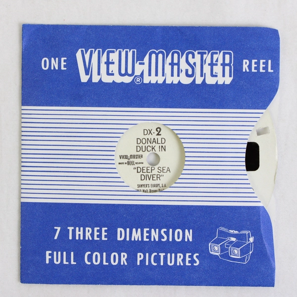 Vintage 1953 Sawyer's View Master DX2 Donald Duck In Deep Sea Diver
