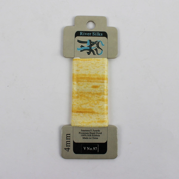 Lot of 3 New 100% SILK RIBBON, 4mm Each,  Assorted Colors